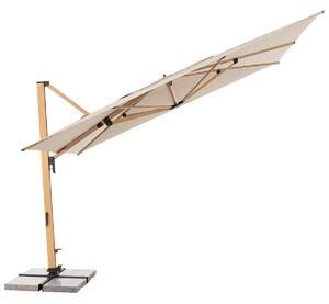 Doppler ALU WOOD XL 4x3 m - výkyvný zahradní slunečník s boční tyčí přírodní