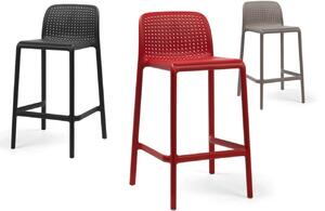Nardi Červená plastová barová židle Lido Mini 65 cm