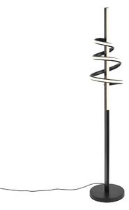 Designová stojací lampa černá vč. stmívatelné LED a 3-cestného spínače - Rolla