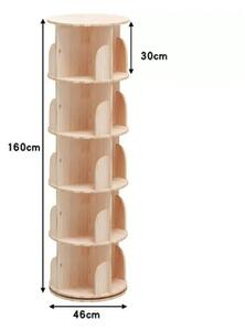Spintower™ Vícestupňová Dřevěná Otáčecí Police