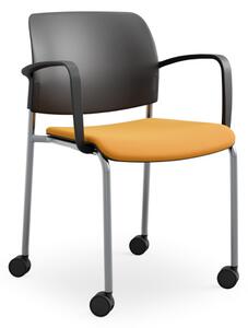 ProfiM - Židle BIT 560HC /2P s čalouněným sedákem a kolečky