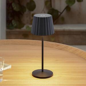 Nabíjecí stolní lampa Lindby LED Esali, černá, kov, IP54