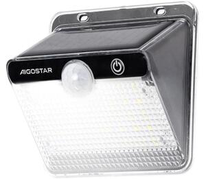 Aigostar-LED Solární svítidlo se senzorem LED/3,7V 6500K 1200 mAh IP65 černá