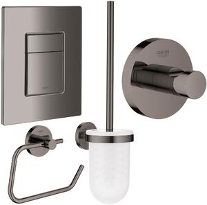 Sada splachovací tlačítko Grohe Skate 38732A00, záchodová štětka Grohe Essentials 40374A01, 40689A01, 40364A01
