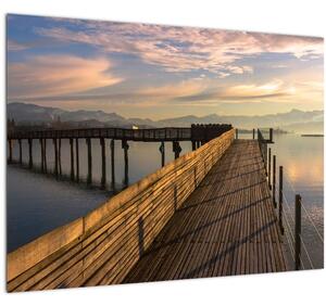 Obraz - Na břehu jezera Obersee (70x50 cm)