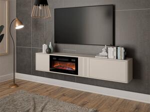 TV skříňka s krbem Zudbim 190, Barva: kašmír 5903211495854