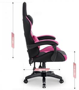 Herní židle Rainbow Pink-Black Mesh