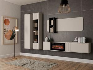 Obývací stěna Zudbim VIII, Barva: kašmír / černá 5903211502064