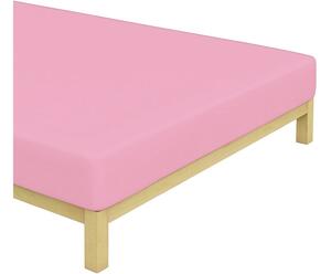 Ružová Jersey plachta na vysoký matrac -180x200 cm