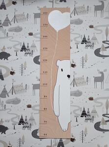 Dětský metr na zeď Lední medvídek