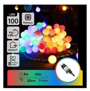 Aigostar - LED RGBY Venkovní dekorační řetěz 100xLED/3,6W/230V/8 funkcí 10m IP44