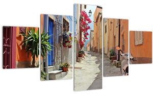 Obraz ulice na Sardínii (125x70 cm)