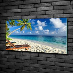 Foto obraz sklo tvrzené Tropická pláž osh-83358985