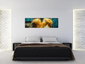 Obraz - Líbající se andělé (170x50 cm)