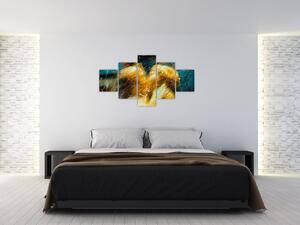 Obraz - Líbající se andělé (125x70 cm)