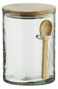 Skleněná dóza se lžičkou Mango Wood 14 cm