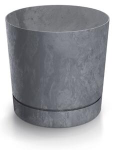 PROSPERPLAST Květináč - TUBO P Beton Effect Průměr: 10,8 cm, Barva: šedá