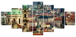 Obraz - Panorama Prahy (210x100 cm)