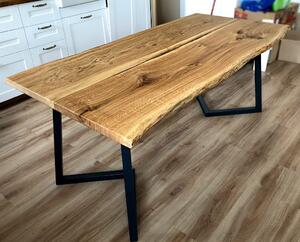 KULHÁNEK Jídelní stůl v designovém provedení Velikost desky: 150x80 cm, Odstín podnože: antracit - RAL 7016