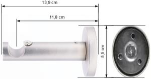 Kovovégarnýže.cz Garnýž Ballo modern 25 mm matný nikl Varianta jednořadá nebo dvouřadá: Jednořadá, Délka: 120 cm, Uchycení látky: Kroužky s žabkou