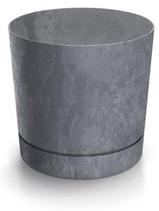 PROSPERPLAST Květináč - TUBO P Beton Effect Průměr: 12,8 cm, Barva: šedá