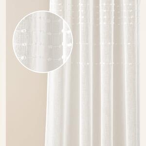 Moderní krémový závěs Marisa se stříbrnými průchodkami 140 x 250 cm