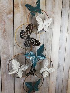 Kovová dekorace Let motýlů