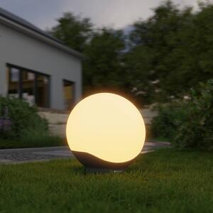 STEINEL LED kulová lampa C, 30 cm, bílá/černá, IP65, RGBWW, stmívatelný, Bílá / opál, Plast, Moderní