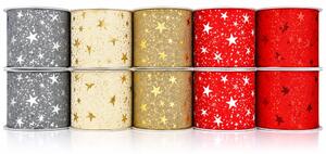 Stuha vánoční Starlight Wishes – Sada 10ks - 60mm x 3m (13,-Kč/m)
