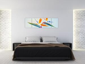 Obraz květu Strelície (170x50 cm)