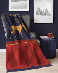 Vánoční kostkovaná deka se střapci Šířka: 150 cm | Délka: 200 cm