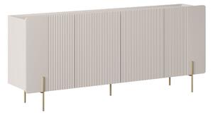 Komoda Malmi 200 cm čtyřdveřová - kašmír / zlaté nohy
