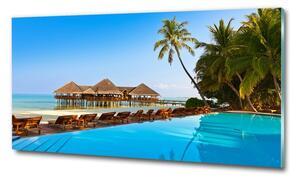 Foto obraz fotografie na skle Bazén na Maledivách osh-84412154