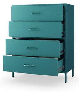 Komoda CARLA, 800 x 1015 x 400 mm, Modern: mořská barva