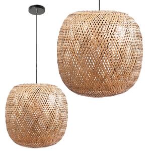 Toolight Natural, závěsné svítidlo 1xE27 APP1326-1CP, přírodní hnědá, OSW-05368