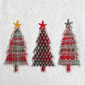 Bavlněný vánoční ručník bílý se stromečky Šírka: 50 cm | Dĺžka: 90 cm