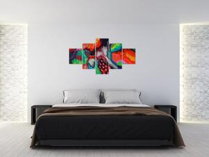 Obraz abstraktní - barvy (125x70 cm)