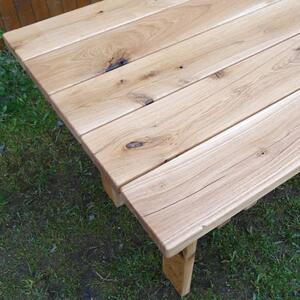 KULHÁNEK Přírodní stůl dubový Odstín nátěru: olej - teak, Velikost desky: individuální