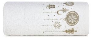 Bavlněný vánoční ručník bílý s vánočními ozdobami Šírka: 50 cm | Dĺžka: 90 cm