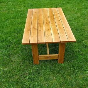 KULHÁNEK Přírodní stůl dubový Odstín nátěru: olej - ořech, Velikost desky: 150x80 cm