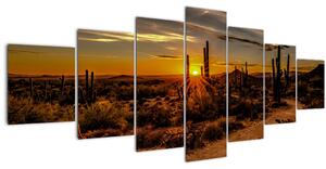 Obraz - Konec dne v arizonské poušti (210x100 cm)