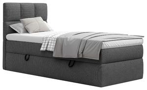 KONTINENTÁLNÍ POSTEL, 90/200 cm, dřevo, textil, kompozitní dřevo, antracitová MID.YOU, Online Only