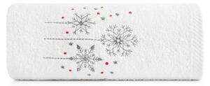 Bavlněný vánoční ručník bílý s vločkami Šírka: 50 cm | Dĺžka: 90 cm