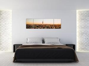 Obraz západu slunce nad Žižkovem (170x50 cm)