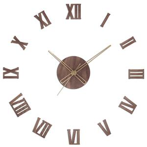 Dřevěné designové hodiny tmavě hnědé PRIM Romulus - C