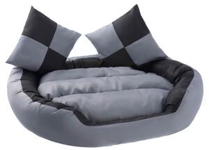 Petstuff Pelíšek pro psa, šedý / černý, 65 x 50 x 20 cm