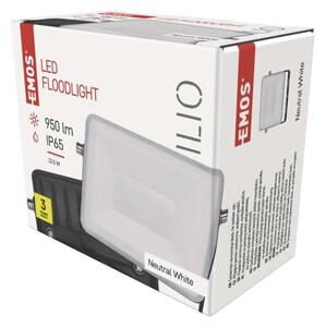 EMOS LED reflektor ILIO 10,5W, černý, neutrální bílá