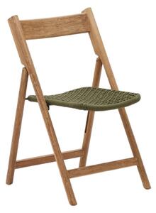 Dřevěná zahradní židle v zeleno-přírodní barvě Dandara – Kave Home