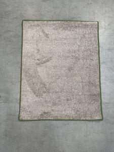 Vopi, Akce: 102x80 cm Kusový koberec Capri béžový - zelené obšití, na míru, šíře, béžová, ab (mřížka), chodba / předsíň