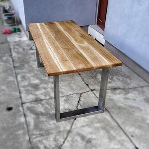 KULHÁNEK Zahradní stůl s nerezovou podnoží Odstín nátěru: olej - ořech, Velikost desky: 150x80 cm